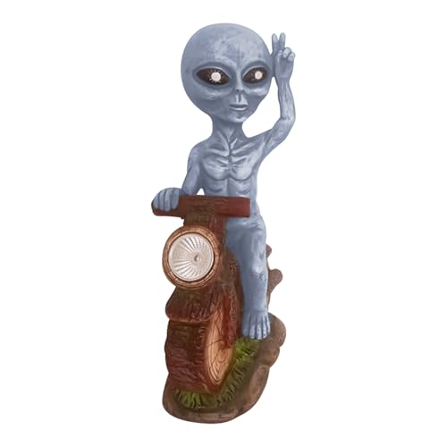 Mihauuke Alien Gartenfigur, Kleine Resin-Landschaftsfigur, Wetterfeste Solarlicht-Figur Für Garten Terrasse Rasen Sci-Fi Sammlung Balkon Dekoration Mihauuke Alien Gartenfigur, Kleine Resin-Landschaftsfigur, Wetterfeste Solarlicht-Figur Für Garten Terrasse Rasen Sci-Fi Sammlung Balkon Dekoration von Mihauuke