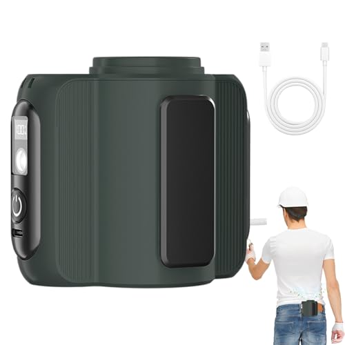 Mihauuke Aufladbarer Gürtellüfter, Persönlicher Lüfter für Hemden mit Beleuchtung und wiederaufladbarem Akku, Tragbares Multifunktions-Kühlgerät Für Outdoor Arbeiten Angeln Camping Wandern Mihauuke Aufladbarer Gürtellüfter, Persönlicher Lüfter für Hemden mit Beleuchtung und wiederaufladbarem Akku, Tragbares Multifunktions-Kühlgerät Für Outdoor Arbeiten Angeln Camping Wandern von Mihauuke