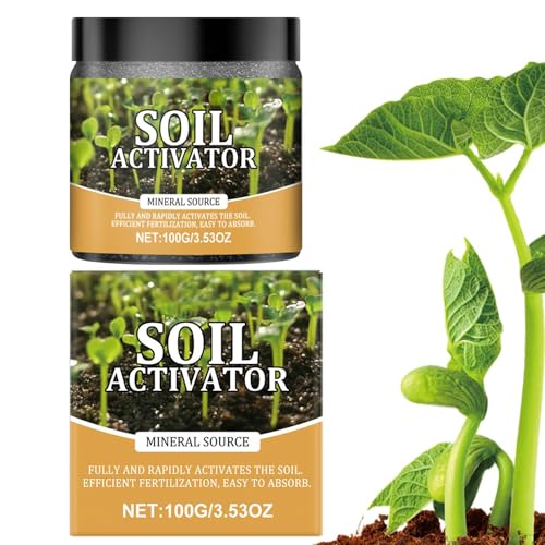 Mihauuke Bodenaktivator Für Pflanzen,100g Bodenverbesserer - Aktivierter Pflanzendünger Für Blumen- Und Gemüseanbau, Gartenrasen, Hochbeet Und Bonsai von Mihauuke