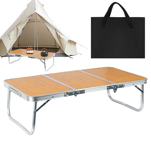 Mihauuke Campingtisch | Outdoor Tisch Für Camping - Klappbar Leicht Tragbar Für Wohnmobil Reise Auto Garten Terrasse BBQ Picknick von Mihauuke
