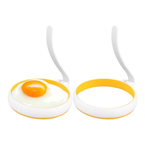 Mihauuke Eierform - 2 Stück Frühstücks Ei Ringe Pfannkuchenformer Küchenform | Küchenhelfer für Köche Kochen Morgen Zubereitung Backen Brunch BBQ Burger Sandwich Outdoor von Mihauuke