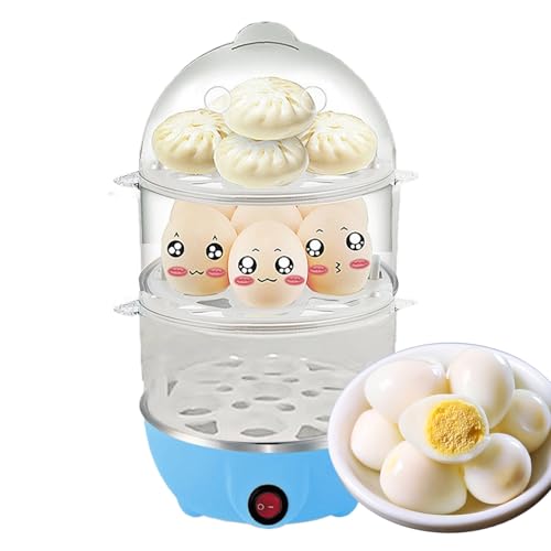 Mihauuke Eierkocher Für Hartgekochte Eier - Automatischer Eierkocher Für 3 Ebenen Mit Timer,Küchengerät Mit Abschaltautomatik Für Maisnudeln Knödel Porridge von Mihauuke