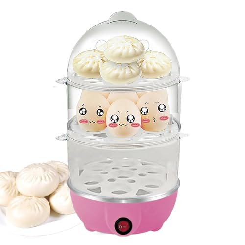 Mihauuke Eierkocher für Hartgekochte Eier - Automatischer Eierkocher Für 3 Ebenen Mit Timer,Küchengerät Mit Abschaltautomatik Für Maisnudeln Knödel Porridge von Mihauuke