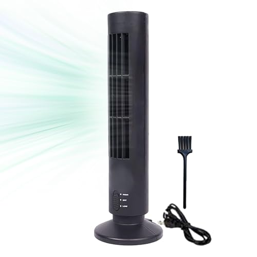 Mihauuke Elektrischer Turmventilator,Stehender blattloser Ventilator,Leiser Säulenventilator mit 3 Geschwindigkeitsstufen,Geräuscharmer Betrieb von Mihauuke