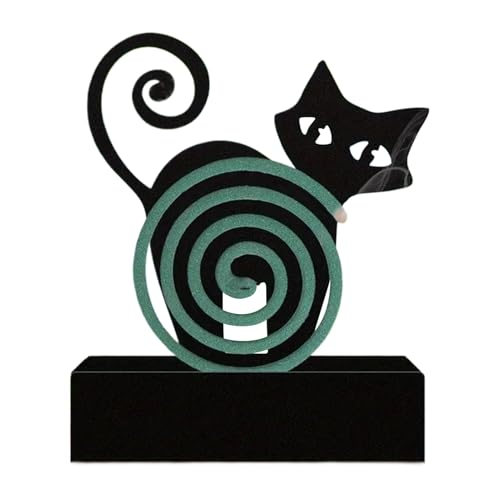 Mihauuke Fliegen-Spiralen-Halter - Tragbarer Eisen-Spiralenhalter in Katzengestalt | Fliegenabwehr Für Garten Balkon Camping Picknick Terrasse Mihauuke Fliegen-Spiralen-Halter - Tragbarer Eisen-Spiralenhalter in Katzengestalt | Fliegenabwehr Für Garten Balkon Camping Picknick Terrasse von Mihauuke