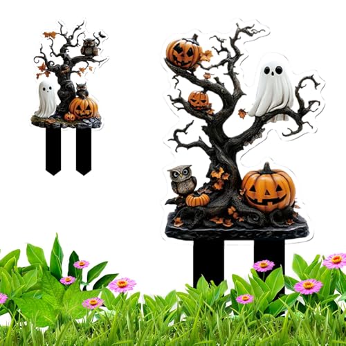 Mihauuke Halloween Garten-Stecker - Dekorative Gartenstäbe Für Halloween-Deko - 2D Acryl Gruselig Deko Für Terrasse Gartenweg Rasen Party Mihauuke Halloween Garten-Stecker - Dekorative Gartenstäbe Für Halloween-Deko - 2D Acryl Gruselig Deko Für Terrasse Gartenweg Rasen Party von Mihauuke