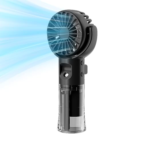 Mihauuke Handgehaltener Nebelfächer,Wiederaufladbarer Handventilator Mit Wassersprühnebel,USB-Aufladbar Tragbarer Luftkühler Mit Sprühnebel Für Unterwegs von Mihauuke