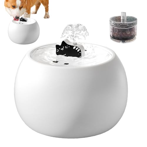 Mihauuke Haustierbrunnen - Automatischer Trinkbrunnen Für Haustiere | Langlebiger Wasserspender Für Kätzchen Welpen Und Hunde Drinnen Und Draußen von Mihauuke