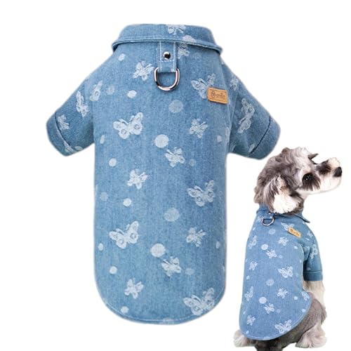 Mihauuke Hemden für Hunde - Jeanshemden für kleine Hunde | Süße Hundekleidung, Bequeme Hundebekleidung, weiche Welpenkleidung für Pomeranian, Hunde, Reisen von Mihauuke