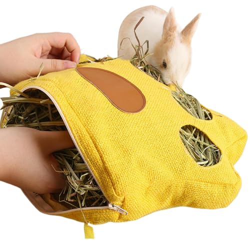 Mihauuke Heuraufe Für Kaninchen - Aufhängbare Heutasche | 4-Loch Vorratsdispenser für kleine Haustiere wie Kaninchen und Chinchillas, verwendbar im Innen- und Außenbereich, an Käfigen Ställen Mihauuke Heuraufe Für Kaninchen - Aufhängbare Heutasche | 4-Loch Vorratsdispenser für kleine Haustiere wie Kaninchen und Chinchillas, verwendbar im Innen- und Außenbereich, an Käfigen Ställen von Mihauuke