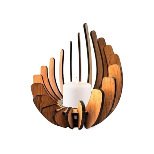 Mihauuke Hölzerne Kerzenständer - Tischkerzenhalter,Besonderes Aromatherapie Kerzenhalter Tischdekoration Für Hochzeit Zuhause Festlichkeiten Wohnaccessoire von Mihauuke