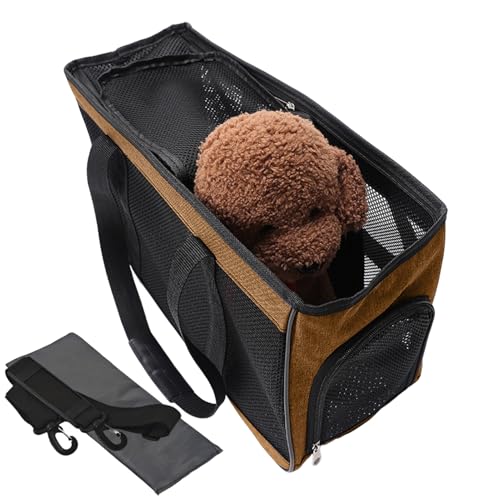 Mihauuke Hundetrage, Tragebeutel Mit Mehreren Taschen Für Sichere Katzentransporte, Flexible Schultertragetasche Atmungsaktiv Für Spaziergänge Reise Camping Urlaub Ferien Outdoor Mihauuke Hundetrage, Tragebeutel Mit Mehreren Taschen Für Sichere Katzentransporte, Flexible Schultertragetasche Atmungsaktiv Für Spaziergänge Reise Camping Urlaub Ferien Outdoor von Mihauuke