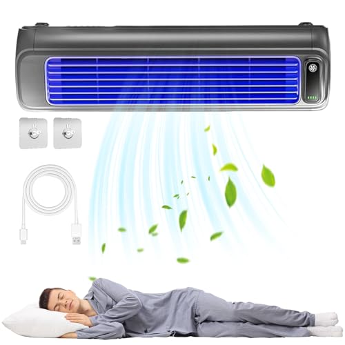 Mihauuke Kleines Tragbares Klimagerät Lüfter, Klimagerät mit Ventilator, Platzsparendes Windgerät mit 3 Geschwindigkeitsstufen Einstellbar für Wand Tischplatte Zuhause Arbeitsplatz Studentenwohnheim von Mihauuke