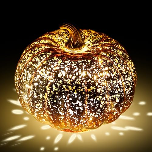 Mihauuke Kürbis-Laternen Lichterkette - LED Halloween Dekoration Kürbis Deko | Halloween Tischdekoration Für Zuhause Landhaus-Deko Innen- und Außenbereich Wohnzimmer Küche von Mihauuke