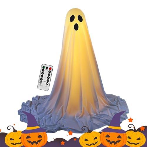 Mihauuke Leuchtende -Deko Für Halloween | Gruseliger Beleuchteter Geist Für Die Außendekoration Mit Fernbedienung - Unheimliche Dekorationselemente Für Feste, Feiertage, Gärten, Terrassen Und Mihauuke Leuchtende -Deko Für Halloween | Gruseliger Beleuchteter Geist Für Die Außendekoration Mit Fernbedienung - Unheimliche Dekorationselemente Für Feste, Feiertage, Gärten, Terrassen Und von Mihauuke