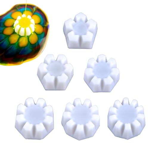 Mihauuke Malzubehör für Blumengießbecher,6-teiliges Fluid Art Malzubehör Blütenblätter Silikonfarbe Gießbecher | 5-10 Multi-Slots DIY-Gießfarbenmuster zum Erstellen von Kunstwerkzeugen Mihauuke Malzubehör für Blumengießbecher,6-teiliges Fluid Art Malzubehör Blütenblätter Silikonfarbe Gießbecher | 5-10 Multi-Slots DIY-Gießfarbenmuster zum Erstellen von Kunstwerkzeugen von Mihauuke
