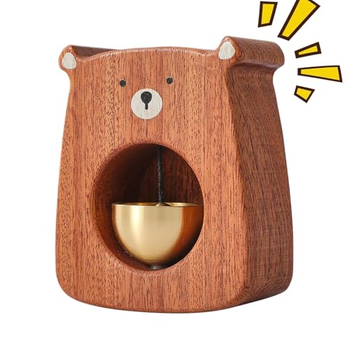 Mihauuke Manuelle Türklingel - Niedliche Holzbär Glocke Figur Mit Klarem Klang | Interaktives Türklingel Spielzeug Für Kinder Jugendliche Mädchen Mihauuke Manuelle Türklingel - Niedliche Holzbär Glocke Figur Mit Klarem Klang | Interaktives Türklingel Spielzeug Für Kinder Jugendliche Mädchen von Mihauuke