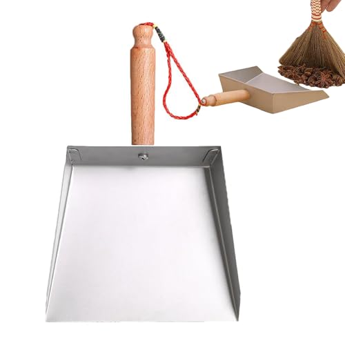 Mihauuke Metall Kehrblech, Kleine Edelstahl-Kehrschaufel, Breite Kehrschaufel Mit Griff Für Küche Bad Wohnzimmer Schlafzimmer Garage Terrasse von Mihauuke
