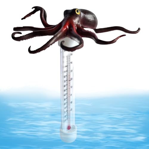 Mihauuke Poolthermometer - Poolthermometer Mit Großem Display - Octopus-Design Mit Großem Display & Echtzeitmessung Für Teiche Angeln Whirlpools Mihauuke Poolthermometer - Poolthermometer Mit Großem Display - Octopus-Design Mit Großem Display & Echtzeitmessung Für Teiche Angeln Whirlpools von Mihauuke