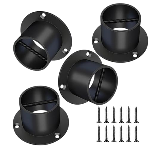 Mihauuke Seilendkappen,Schutzabdeckung Für Seile Geländer Kappen | Robuste Rostfreie Schwarze Halter Für Garten Terrasse Treppe Deck von Mihauuke