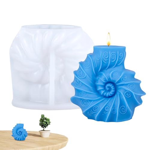 Mihauuke Silikonformen Für Kerzen | Wiederverwendbare Silikon 3D Formen | Leicht Entnehmbare Halbdurchsichtige Hitzebeständige Muschelform Für Süßigkeiten & Schokoladendekoration von Mihauuke