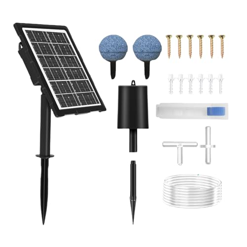 Mihauuke Solar Teichbelüfter,Solar Teichbelüfter - Wasserdichter Leiser Belüfter mit Schlauch und Ausströmerstein für Teich Garten Außenbereich Mihauuke Solar Teichbelüfter,Solar Teichbelüfter - Wasserdichter Leiser Belüfter mit Schlauch und Ausströmerstein für Teich Garten Außenbereich von Mihauuke