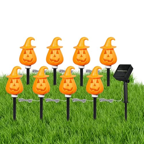 Mihauuke Solare Kürbisleuchten Für Draußen - Solarbetriebene Halloween Kürbis Bodenspieße - Orangefarbene Verstellbare Bodeneinsätze Wege Garten Deko Für Außenbereich Rasen Terrasse Mihauuke Solare Kürbisleuchten Für Draußen - Solarbetriebene Halloween Kürbis Bodenspieße - Orangefarbene Verstellbare Bodeneinsätze Wege Garten Deko Für Außenbereich Rasen Terrasse von Mihauuke