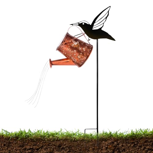 Mihauuke Solargießkanne Mit Licht | Mit Kolibri-Deko Außenlaterne Für Garten | Wassergeschützte Solarlampen Für Terrasse Garten Rasen Landschaftsgestaltung Mihauuke Solargießkanne Mit Licht | Mit Kolibri-Deko Außenlaterne Für Garten | Wassergeschützte Solarlampen Für Terrasse Garten Rasen Landschaftsgestaltung von Mihauuke