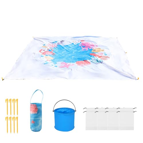 Mihauuke Strandpool - 200 x 200 cm Plantschbecken,wasserdichte 2 in 1 Faltbare Stranddecke Für Wasserspiel Camping Picknick Mihauuke Strandpool - 200 x 200 cm Plantschbecken,wasserdichte 2 in 1 Faltbare Stranddecke Für Wasserspiel Camping Picknick von Mihauuke