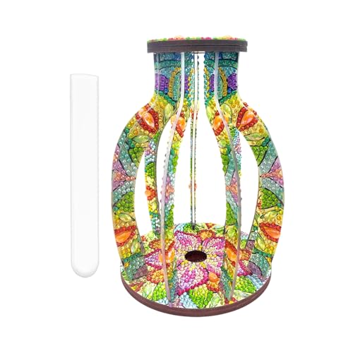 Mihauuke Strasssteine Kunst Bemalte Vase - Vase Strasssteine Kunst Set Für Erwachsene | Dekorative Schreibtischdekoration für Anfänger Erwachsene Kinder von Mihauuke