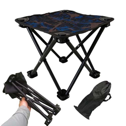 Mihauuke Stühle Für Draußen | Outdoor Campingstuhl Klappbar Zubehör,Leichter Gartenhocker Mit Staufach, Robuste Unterstützung Bequem Für Outdoor Sport Reisen Bergsteigen Rasen von Mihauuke