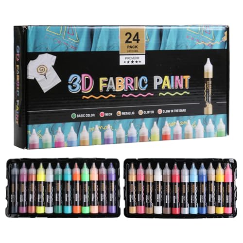 Mihauuke Textilfarbe | Textilfarbe Permanent,30Ml Bastelbedarf Wasserdicht 24 Farben Für Erwachsene Leinwand Holz Dekoration Kleidung Basteln Kinder Glas Mihauuke Textilfarbe | Textilfarbe Permanent,30Ml Bastelbedarf Wasserdicht 24 Farben Für Erwachsene Leinwand Holz Dekoration Kleidung Basteln Kinder Glas von Mihauuke