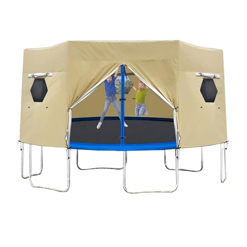 Mihauuke Trampolin Zelt Schutz,Markise Trampolin Abdeckung Mit UV Schutz - Sonnenschutzgewebe Reißfest Klappbar Für Garten Terrasse Rasen von Mihauuke