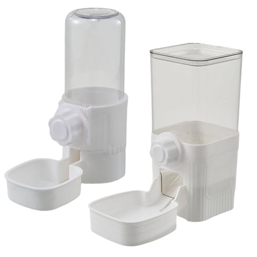 Mihauuke Vogel-Wasserspender | Automatische Vogelfutter-Wasserflasche für Käfig | Transparent Haustierbrunnen Futterstation für Eichhörnchen Fink Hase Huhn Nymphensittiche Unzertrennliche von Mihauuke