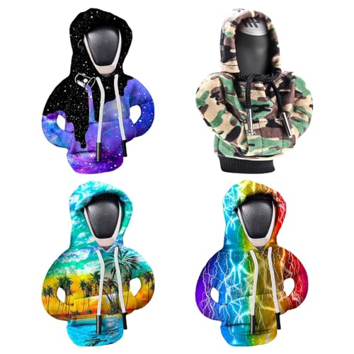 Schaltknauf Hoodie,Shift Hoodie fürs Auto,Auto Deko Innenraum Schalthebel Abdeckung,Auto Schalthebelabdeckung,Schaltknaufs,Schaltknäufe,Schalthebel zubehör,Knauf Knob-4 FARBEN von Mihauuke