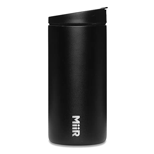 MiiR, Flip Traveler, doppelwandig, vakuumisoliert mit auslaufsicherem Deckel, BPA-freie Edelstahlkonstruktion, schwarz, 300 ml von MiiR