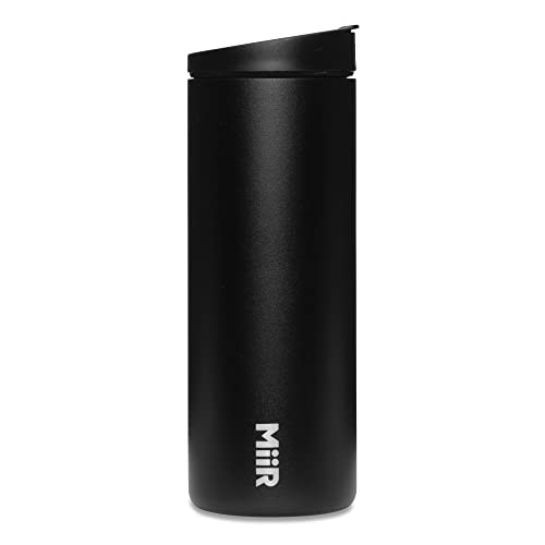 MiiR, Flip Traveler, doppelwandig, vakuumisoliert mit auslaufsicherem Deckel, BPA-freie Edelstahlkonstruktion, schwarz, 40 ml von MiiR