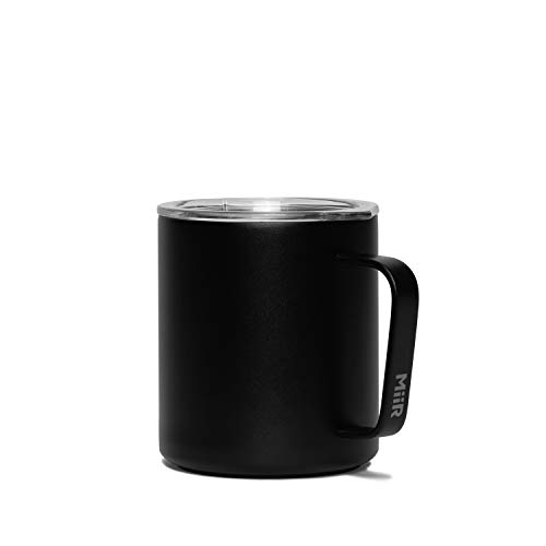 MiiR, Isolierter Campingbecher für Kaffee oder Tee im Büro oder Camping, schwarz, 340 ml 1 Count (Pack of 1) von MiiR