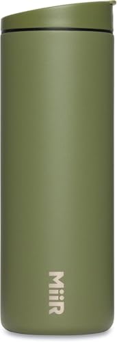 MiiR Flip Traveler doppelwandig, vakuumisoliert mit auslaufsicherem Klappdeckel, BPA-freie Edelstahl-Konstruktion, isolierter Becher für heiße oder kalte Getränke, 473 ml von MiiR