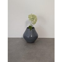 Vase Keramikvase Handgetöpfert Vintage Blau von MiieaVintage