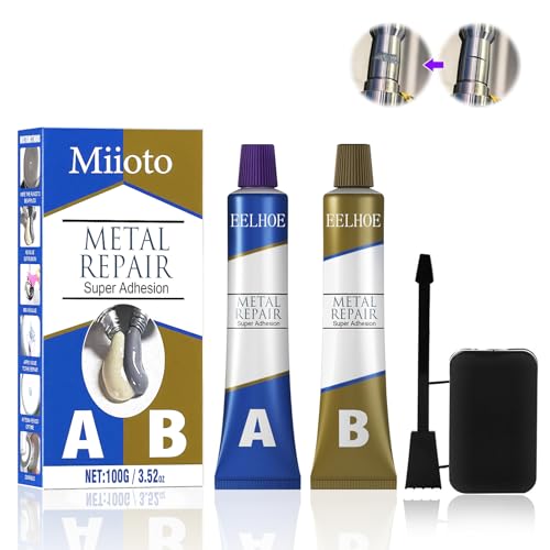 Miioto AB Glue Magic Welding Glue 80g A+B Glue, Metallkleber Hitzebeständig, Magischer Schweißkleber, Metall Reparatur Paste, Riss Dicht Mittel Reparatur Mittel Kraftstofftank Reparatur Kleber (A) von Miioto