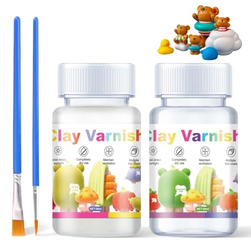 Farbloser Klarlack, Glanzlack für Modelliermasse, Farbloser Klarlack, Glanz-Lack Firnis, Farblosers Varnish Mit Schimmerndem für Acrylfarben, Schützt Vor UV-Strahlung, Staub und Schmutz Farbloser Klarlack, Glanzlack für Modelliermasse, Farbloser Klarlack, Glanz-Lack Firnis, Farblosers Varnish Mit Schimmerndem für Acrylfarben, Schützt Vor UV-Strahlung, Staub und Schmutz von Miioto