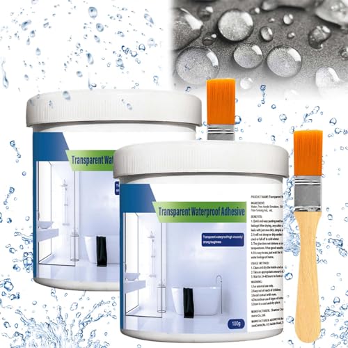 Invisible Waterproof Agent, Dichtmasse Wasserdicht, Wasserdichter Kleber, Transparenter Wasserdichter Beschichtungsmittel, Isolierdichtmittel Wasserdicht, Unsichtbares Imprägniermittel (2 * 100ml) von Miioto