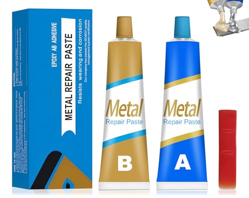 Komponenten Klebstoff für Metall, Metallkleber, Flüssigmetall Kaltschweißmasse für Metalle, Starker Kleber zur Verklebung von Metall und Anderen Materialien, AB Glue 100g Komponenten Klebstoff für Metall, Metallkleber, Flüssigmetall Kaltschweißmasse für Metalle, Starker Kleber zur Verklebung von Metall und Anderen Materialien, AB Glue 100g von Miioto