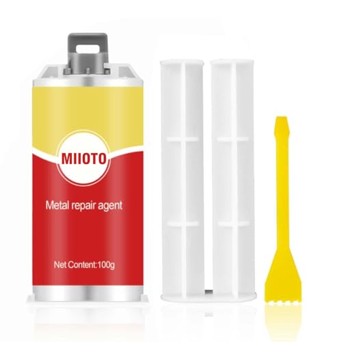 Metal Repair Super Adhesion, Metallkleber Extra Stark 100g A+B, Metallreparaturmittel, AB Kleber, Hochfestigkeitsschweißkleber, Metall Reparatur Paste zum Reparieren Gussfehler Verwendet (1) von Miioto