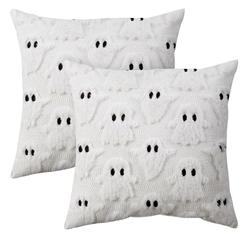 Miioto 2 Stück Kissen Halloween 45 X 45 cm, Halloween Kissenbezug, Halloween Bettwäsche, Halloween Deko Innen, Zimmer Deko Aesthetic, Herbstdeko Innen Modern - Nur Cover Miioto 2 Stück Kissen Halloween 45 X 45 cm, Halloween Kissenbezug, Halloween Bettwäsche, Halloween Deko Innen, Zimmer Deko Aesthetic, Herbstdeko Innen Modern - Nur Cover von Miioto