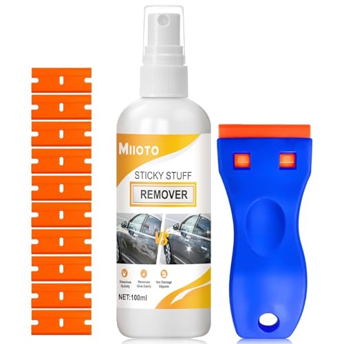 Miioto Klebereste Entferner Auto, Sekundenkleber Entferner, Klebstoffentferner Extra Stark, Schaber X10, Klebereste Entferner Fensterrahmen, Etikettenentferner, Entfernen sie Hartnäckige Tags, 100ml Miioto Klebereste Entferner Auto, Sekundenkleber Entferner, Klebstoffentferner Extra Stark, Schaber X10, Klebereste Entferner Fensterrahmen, Etikettenentferner, Entfernen sie Hartnäckige Tags, 100ml von Miioto