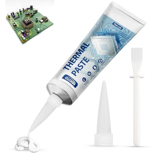 Miioto Kühlpaste, Thermalpaste, Kühlpaste CPU, CPU Wärmeleitpaste, Wärmeleitpaste Geeignet für Alle Prozessoren, GPU - PC, PS4, Wärmeleitfähigkeit 3-5W/(m·K), 200g-Weiß von Miioto