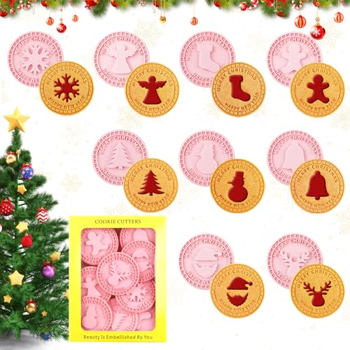 Weihnachts Ausstechformen Set, 3D Kunststoff Ausstechformen, Keksausstecher Weihnachten, Pressbare Keksausstecher für Keks, Plätzchen, Chokolade, Weihnachtsbacken(9 Stück) Weihnachts Ausstechformen Set, 3D Kunststoff Ausstechformen, Keksausstecher Weihnachten, Pressbare Keksausstecher für Keks, Plätzchen, Chokolade, Weihnachtsbacken(9 Stück) von Miioto