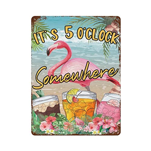 Aluminiumschild Flamingo Beach It's 5 Oclock Somewhere Vintage Metall-Blechschilder Männer Wanddekoration Strand Happy Hour Pool Strand Whirlpool Aluminiumschild Vintage Bar Dekor 40,6 x 30,5 cm Aluminiumschild Flamingo Beach It's 5 Oclock Somewhere Vintage Metall-Blechschilder Männer Wanddekoration Strand Happy Hour Pool Strand Whirlpool Aluminiumschild Vintage Bar Dekor 40,6 x 30,5 cm von Miisglory